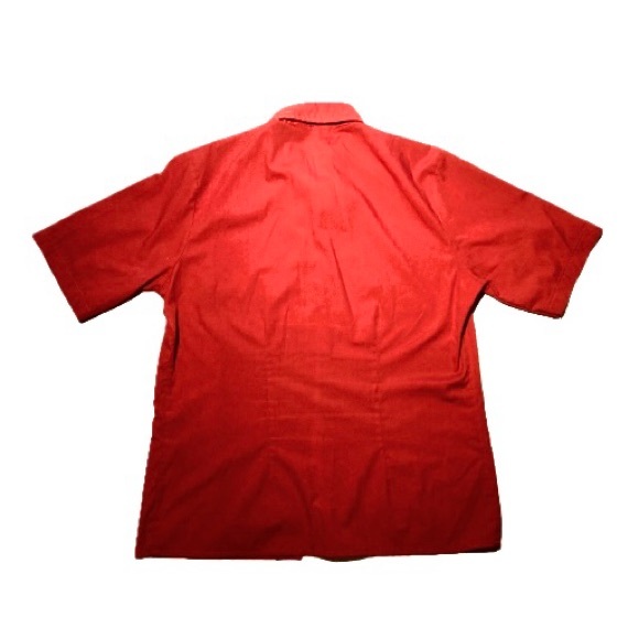 Medium Men or L Women Ultra Red Short Sleeve Vintage Shirt - Picture 2 of 3